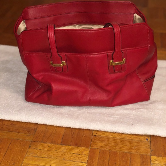 Authentic Red leather Coach - Picture 2 of 4
